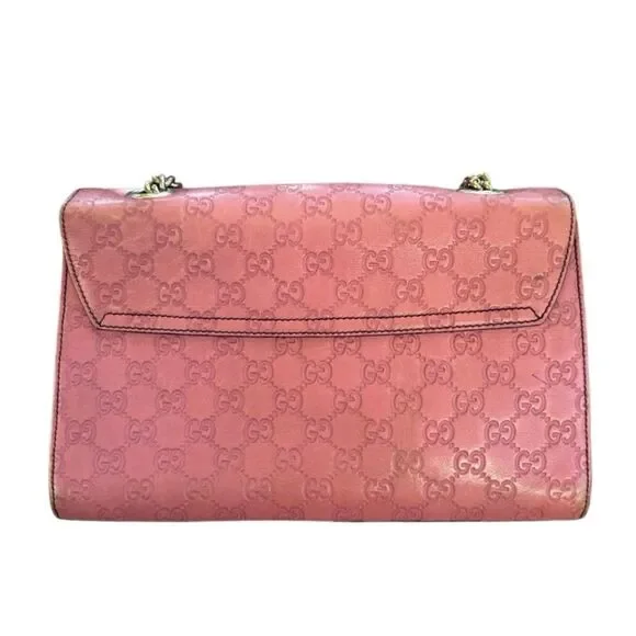 Gucci Pink Leather Emily Clutch with Gold Chain - Picture 5 of 10